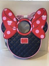 New Disney Loungefly Minnie Mouse Cross Body Bag BNWT Red Bow Black Shoulder Bag