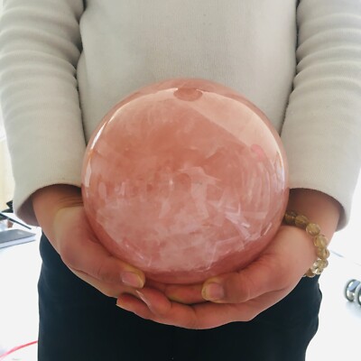 13.31LB Natural crystal quartz pink crystal ball Stone of Love