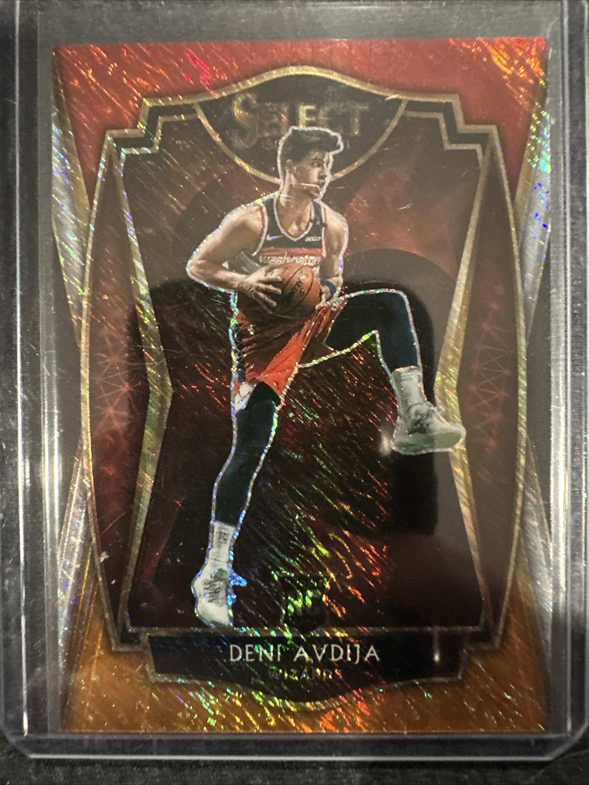 2020-21 Select Prizms Red White Orange Shimmer #180 Deni Avdija RC Rookie