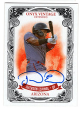 JEFERSON ESPINAL 2021 ONYX VINTAGE EXTENDED BASEBALL AUTO BLUE INK /400