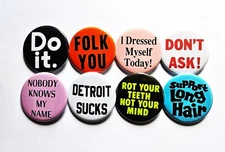 Vintage Reproduction Pinback Buttons Magnets & Bottle Openers. Set 07