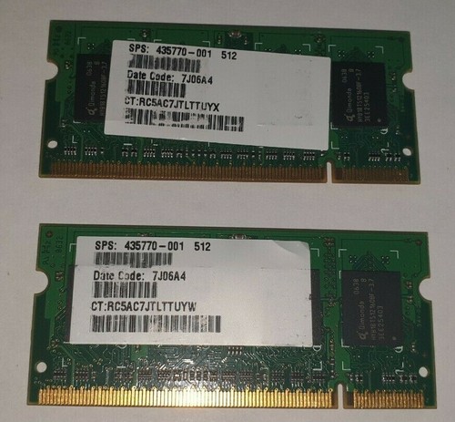 Qimonda 512mb x2=1GB RAM MEMORY DDR2-2Rx16 PC2-4200S-444-A0 HYS64T64020HDL-3.7-B - Picture 2 of 2