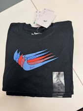 Nike Just Do It T-Shirt Kids Large Black Red Blue Logo Swoosh New W Tag Genuine