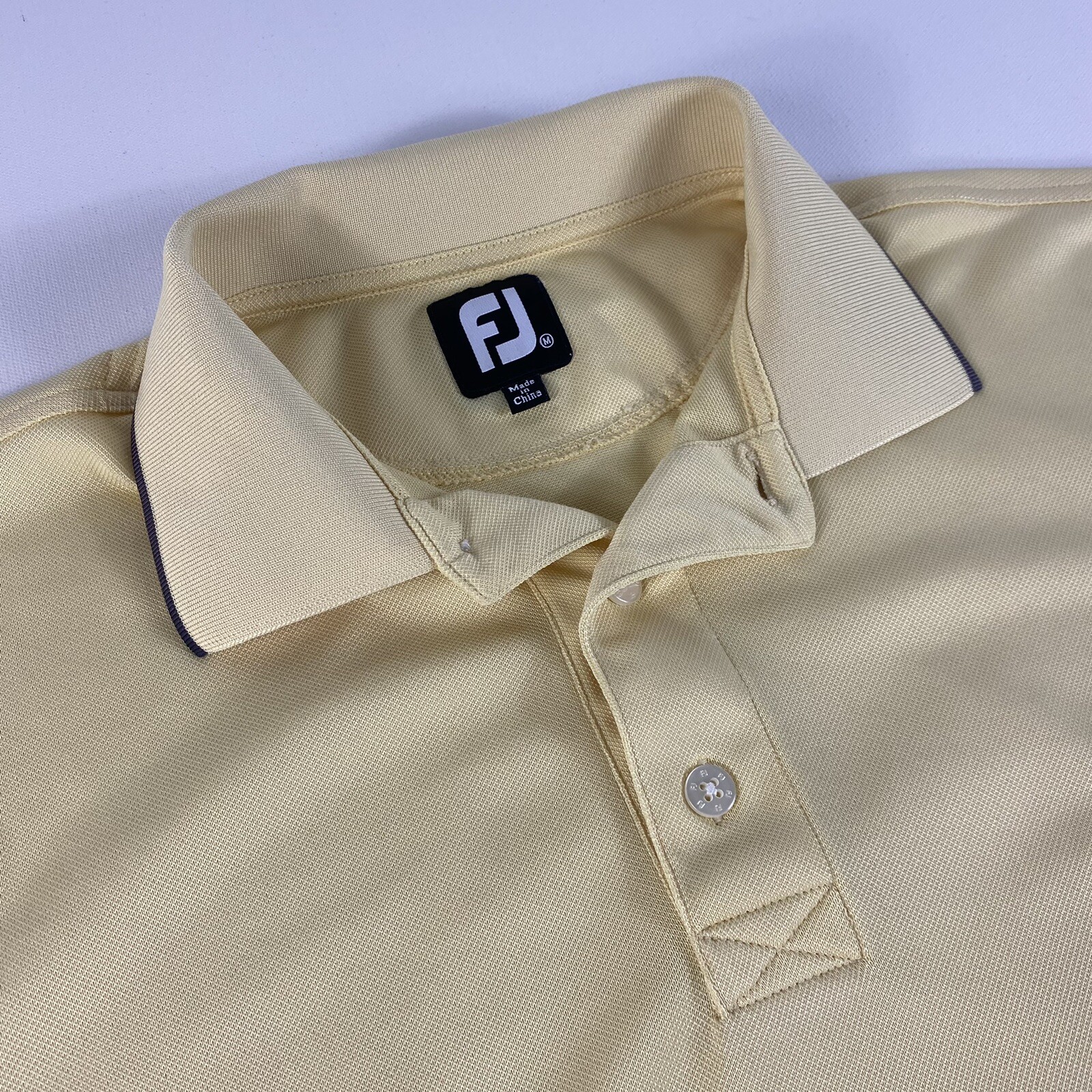 FootJoy FJ Golf Polo Shirt Fiddlesticks Size Medium Yellow Men’s eBay