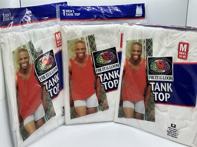 FRUITS　1998 Vintage 1998 Men's Size M 38-40 Fruit Of The Loom Tank Top White
