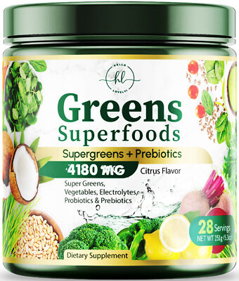 Organic Greens Blend - Super Greens Powder for Energy & Digestive Health