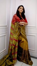 Sambalpuri Silk Saree Ikat Weave Odisha Handloom with Fall P - Handmade in India