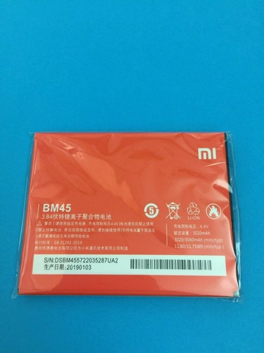 NEW BATTERY OEM BM45 FOR XIAOMI REDMI HONGMI NOTE 2 3060mAh 11,75Wh 3,84V BM 45 - Photo 7 sur 8