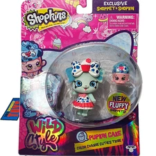 Shopkins Wild Style Shoppet PUPKIN CAKE & BONETTA CUPCAKE figure NEW 2018
