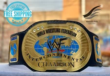Oval Old Intercontinental Championship Wrestling Replica Tittle Belt Brass 2MM