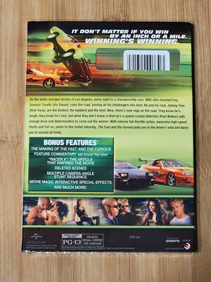 The Fast and the Furious (DVD, 2017) New Factory Sealed