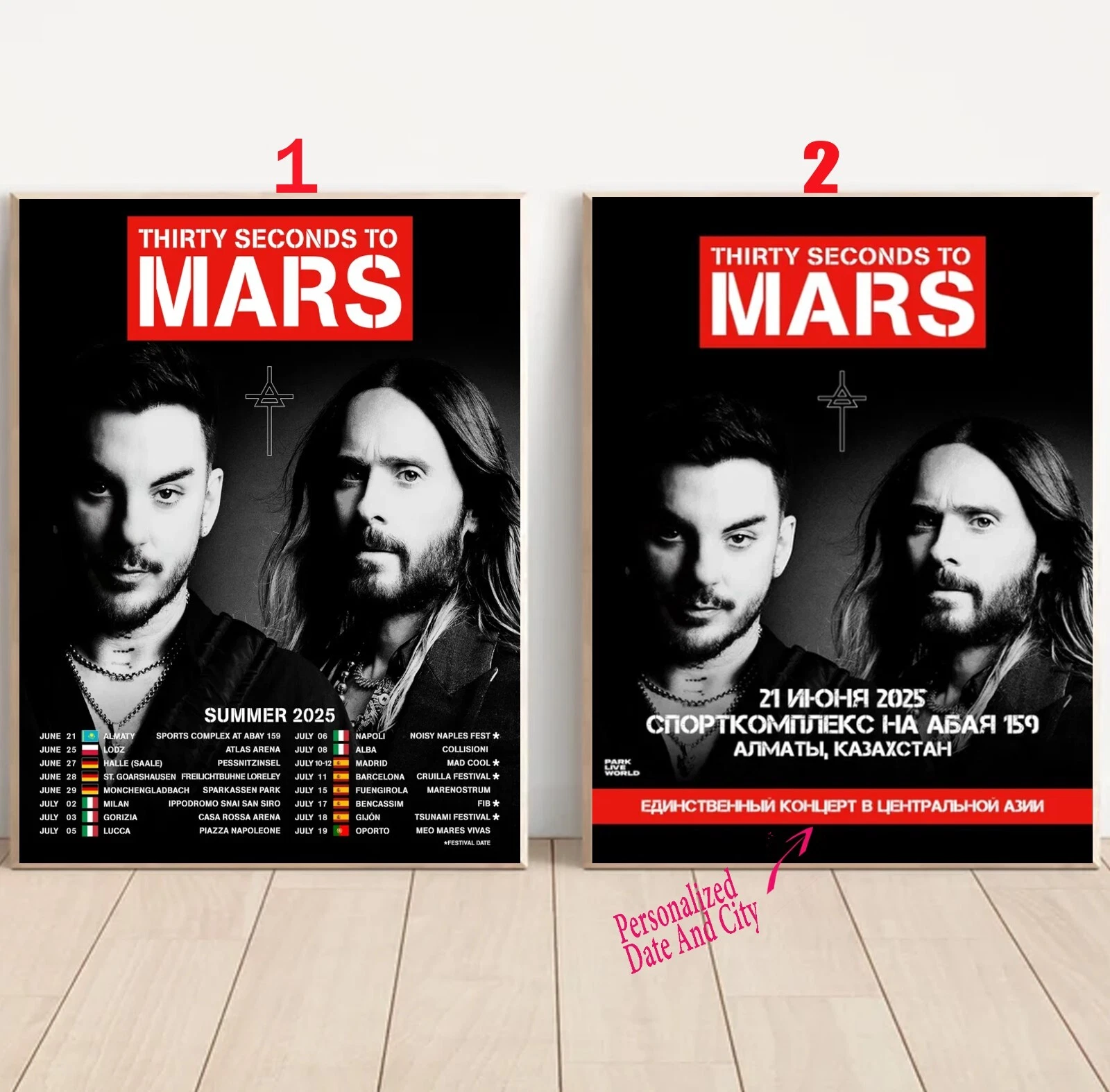 Custom THIRTY SECONDS TO MARS 2025 Poster