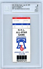 1976 NHL HOCKEY ALL STAR TICKET STUB BGS 6 RARE VINTAGE OLD PETER MAHOVLICH MVP