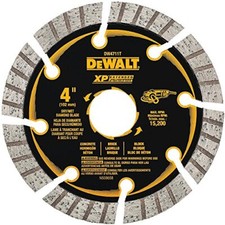 DeWalt DW4711T XP Turbo Segmented Rim Diamond Blade, 4"