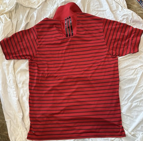 University Of Cincinnati Bearcats Adidas Red/Black Stripe Polo Sz XL. - Picture 3 of 3