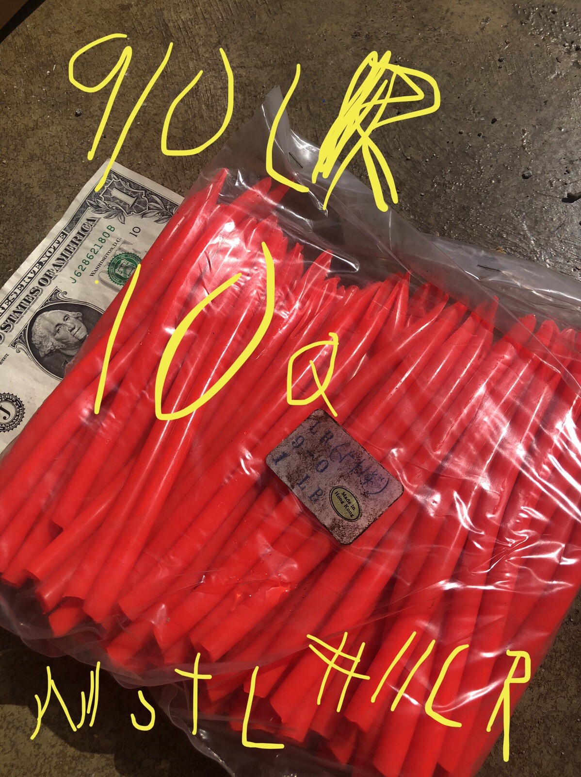 Bulk Pack Surge Tube Lt Red 9/0 Cut Trolling Saltwater Lures Striper Eel Rig #11 - Image 3