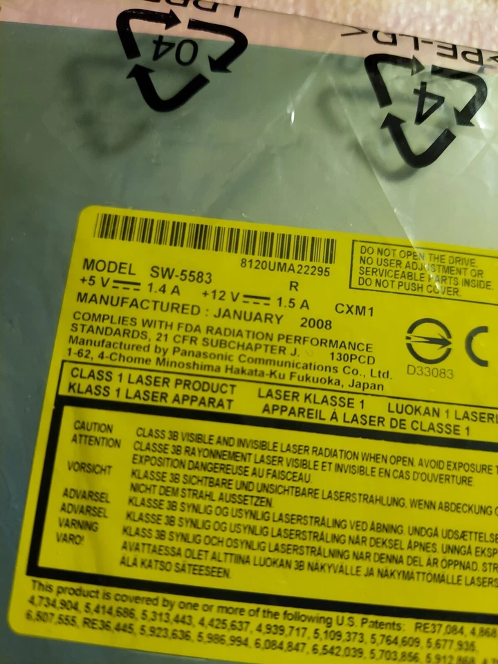 NEW Panasonic SW-5583 Internal SATA Blu-Ray Dual Layer BD-RE R Duplicator Drive - Image 2 of 4