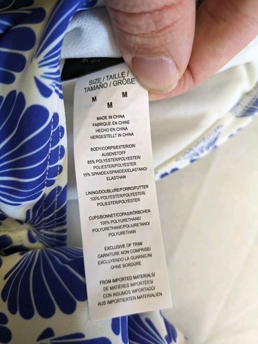 Kate Spade New York Shell Print Bandeau Bikini Swim Set Women Size Medium NWT - Picture 8 of 11