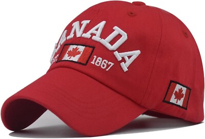 CANADA Maple Leaf Flag, Baseball Cap, ADJUSTABLE Buckle Hat, Men, Women Canadian