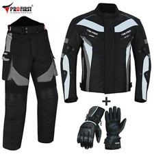 Profirst Motorcycle Suits Men Motorbike Riding Armoured Textile Suit with Gloves