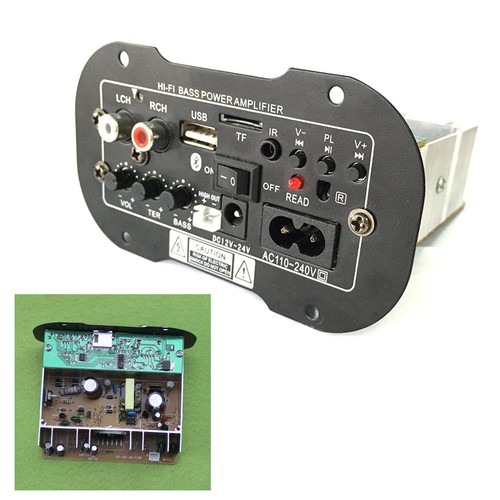 30W Bluetooth Car Subwoofer Hi-Fi Bass Power Amplifier Board TF USB 12V/24V/220V