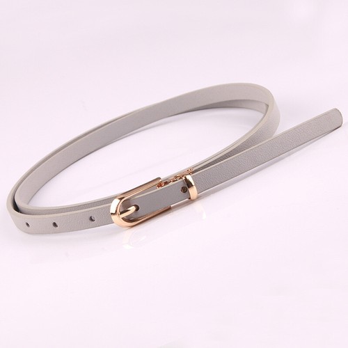 PU Leather Butterfly Bow Skinny Thin Low Waist Belt Candy Color Faux Leather U ❥ - Picture 29 of 33