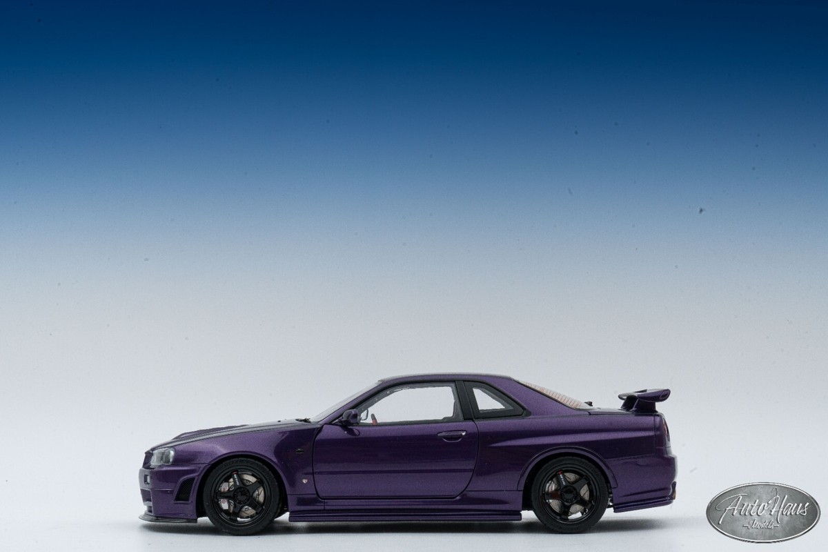 1/18 Motorhelix Nissan Skyline GT-R R34 Z-Tune Purple 🤝ALSO