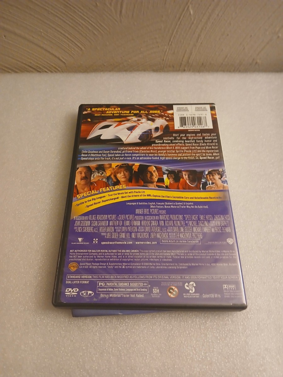 Speed Racer (DVD, 2008, Full Frame) Z18 883929031467| eBay