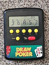 Waco Handheld Electronic Vintage Draw Poker Game WORKS Comes With New Battery