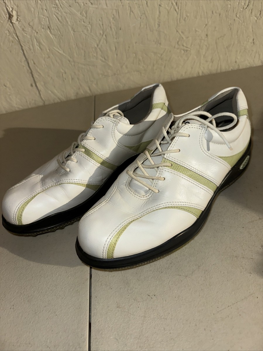 Ecco Leather Golf Shoes Lace Up Spikeless Womens Size EU 40 Low