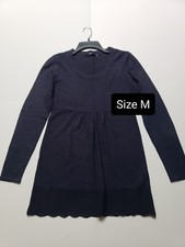 Daisy Fuentes Sweater/Dress Womens Medium Purple Long Sleeve Knit Casual New 