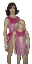 Motionwear Ice Figure Skating Dress Child S PINK Glitter Velvet Dance Costume