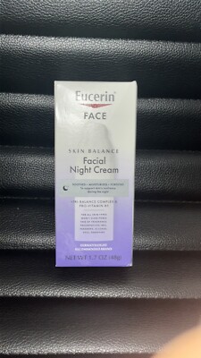 Eucerin Skin Balance Facial Night Cream Preservative and Fragrance Free 1.7 oz