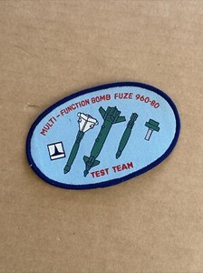 NEW RARE Multi-Function Bomb Fuze 960-80 TEST TEAM PATCH Military Air Force USAF