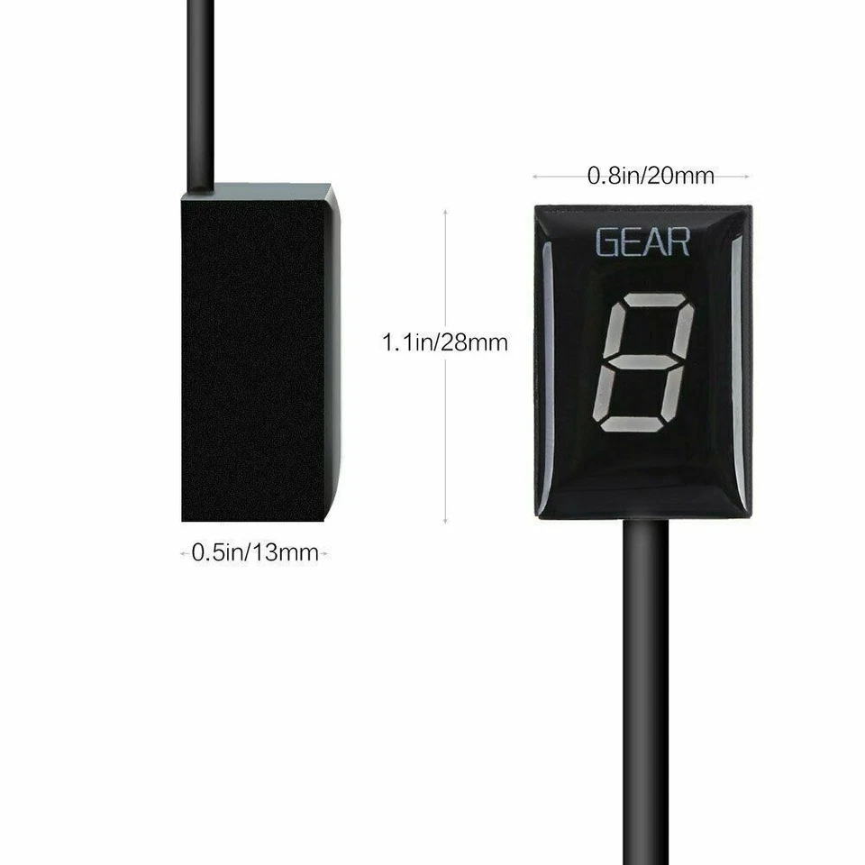 motorcycle Green LED Gear Indicator For Kawasaki ER-6F Ninja 250R Z300 Z650 - Image 4 of 4