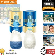 Zero Waste Biotin Shampoo Bars & Conditioner Set - Sulfate Free - Hair Care