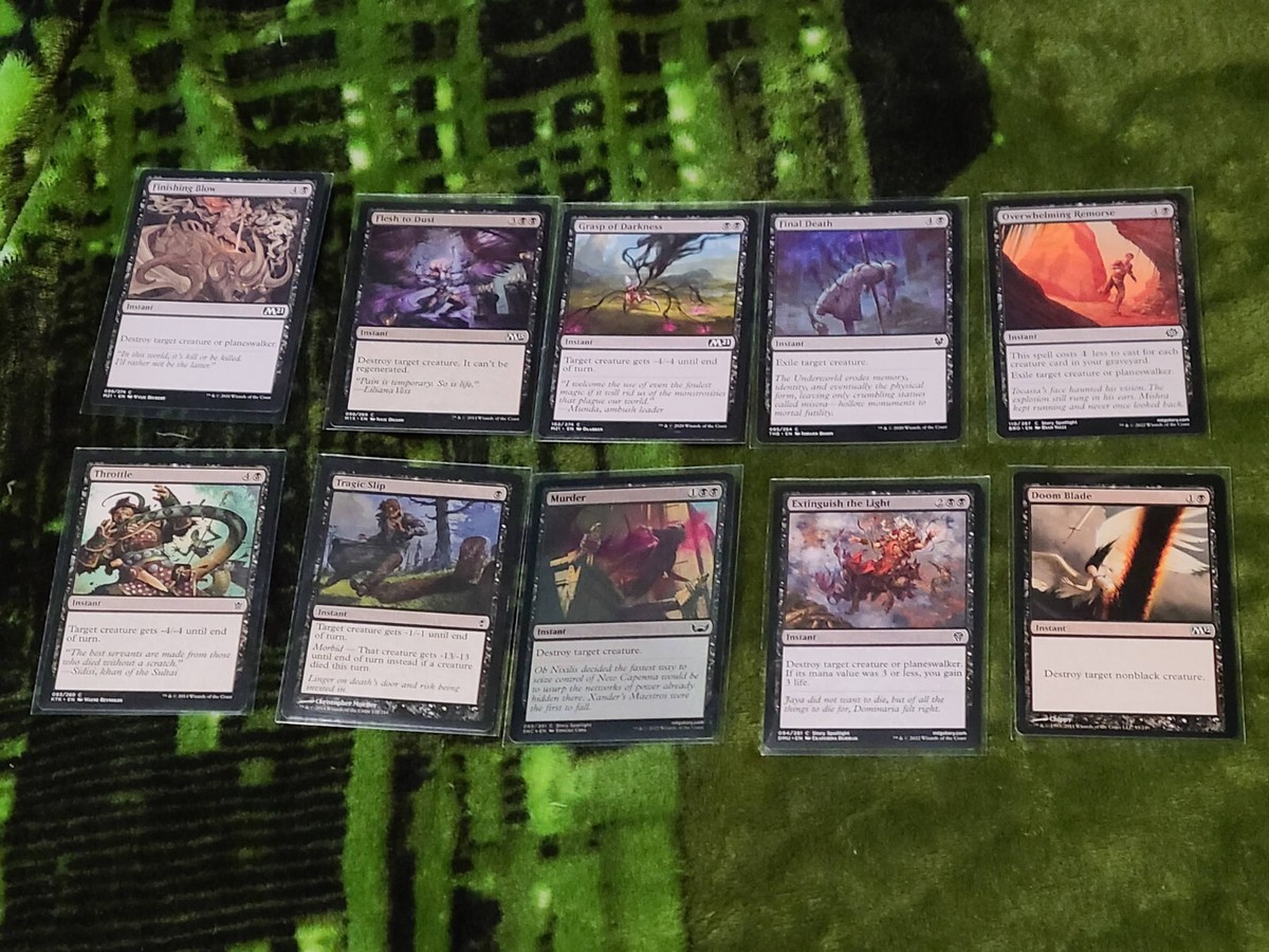 mtg black kill cards MTG Instant(KILL CARDS BLACK ONLY) x 10 Murder(FOIL)Flesh to Dust/Final  Death