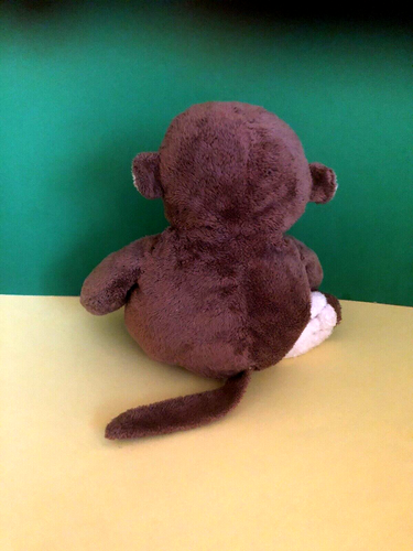 TY Pluffies Dangles Monkey Plush Brown Tan 10" Stuffed Animal Toy 2002 Tylux - Picture 4 of 7