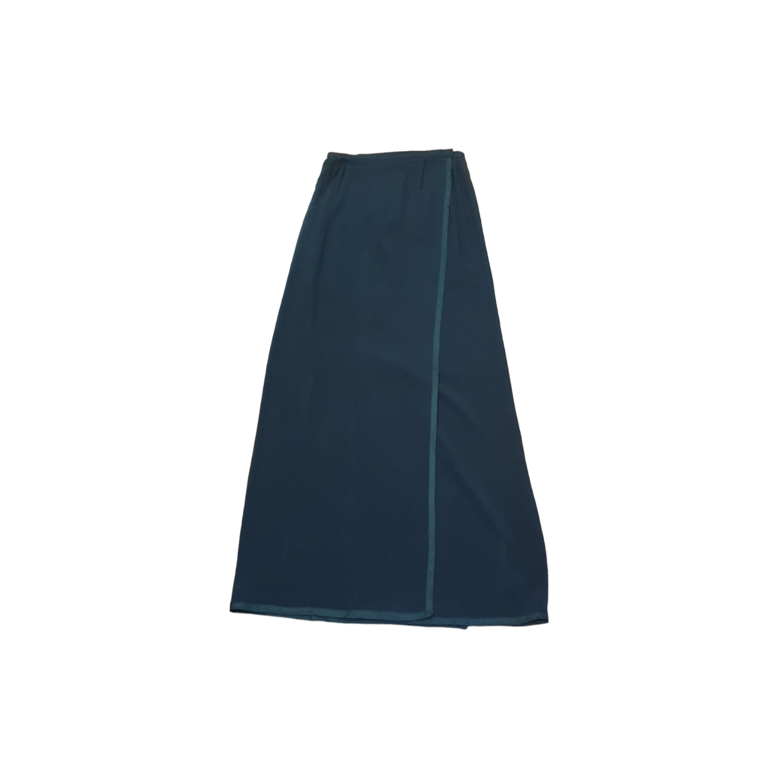 Maxi gonna avvolgente in crepe nera SAINT LAURENT anni 80 taglia S