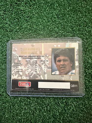 1993 Action Packed - Quarterback Club Braille #11B Dan Marino - Picture 2 of 2