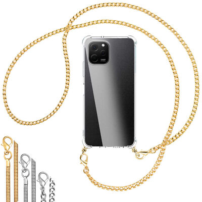 Handykette (Metallkette) für Huawei nova Y61 Umhängehülle mit Band Case