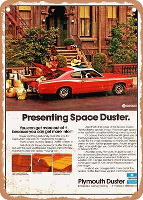 METAL SIGN - 1973 Plymouth Space Duster Vintage Ad