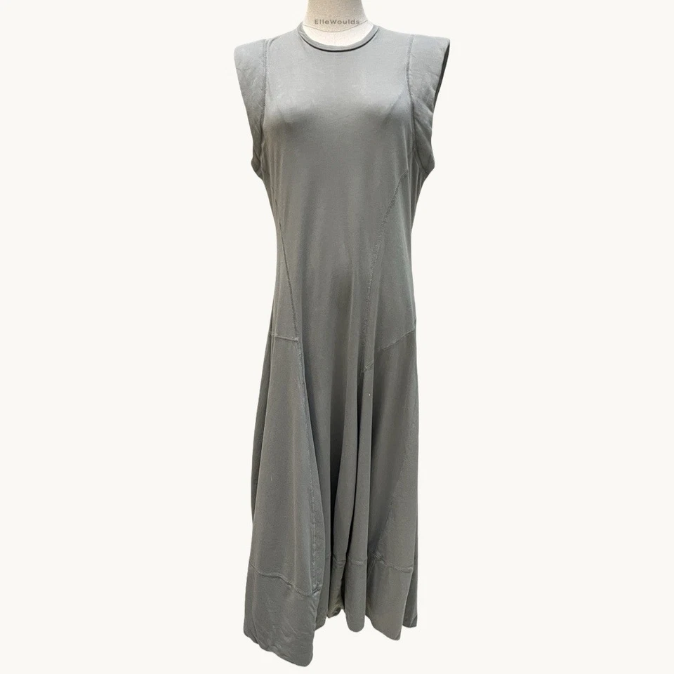 Tibi $345 Tshirt Sleeveless Dress Grey Cotton US Size Medium - Image 2 of 4