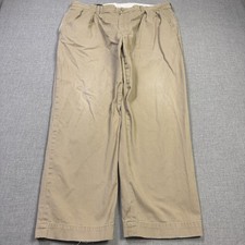 Polo Ralph Lauren Andrew Vintage Double Pleated Chino Pants Mens 38x29 Beige