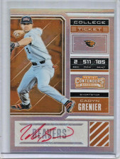 Cadyn Grenier 2018 Panini Elite Extra Edition Contenders Prizm Autograph #22/25