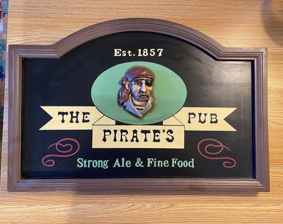Pirates Pub 3D Sign  Strong Ale & Fine Food  Man Cave Wall Decor
