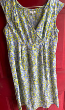 Gap Maternity Blue/Yellow Polka Dot V-Neck Sleeveless Sheath Dress Size S