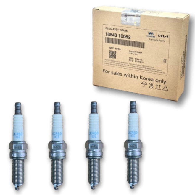 Genuine 1884310062 Spark Plug Set 4PCS For Kia Picanto Morning 1.0L 1.2L 2011
