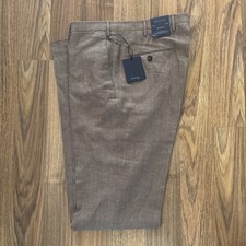 NWT Incotex Men's Dress Pants Slim Size 34 50 Virgin Wool Color Brown