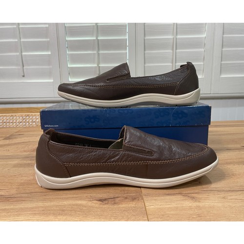 SAS Mens Weekender Oporto Slip On Loafer Brown Leather Size 12.5 Wide NIB - Picture 8 of 13